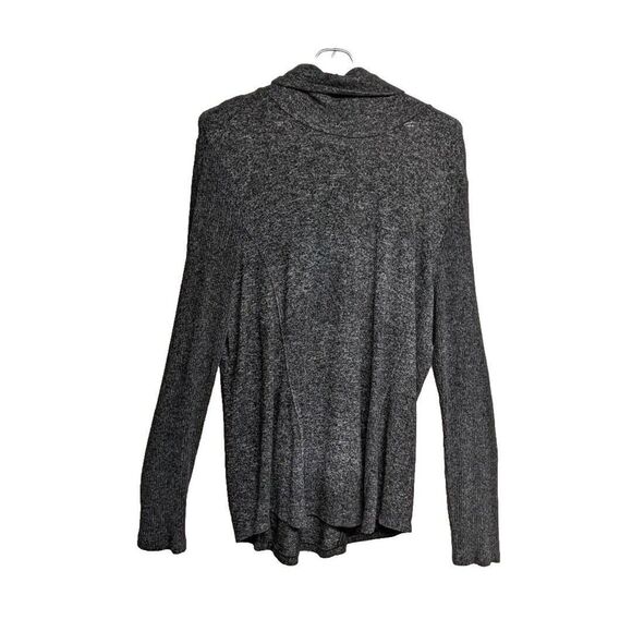 Anthropologie Saturday Sunday Top Large Turtleneck A-line Poly-blend Tunic Grey - Picture 3 of 8